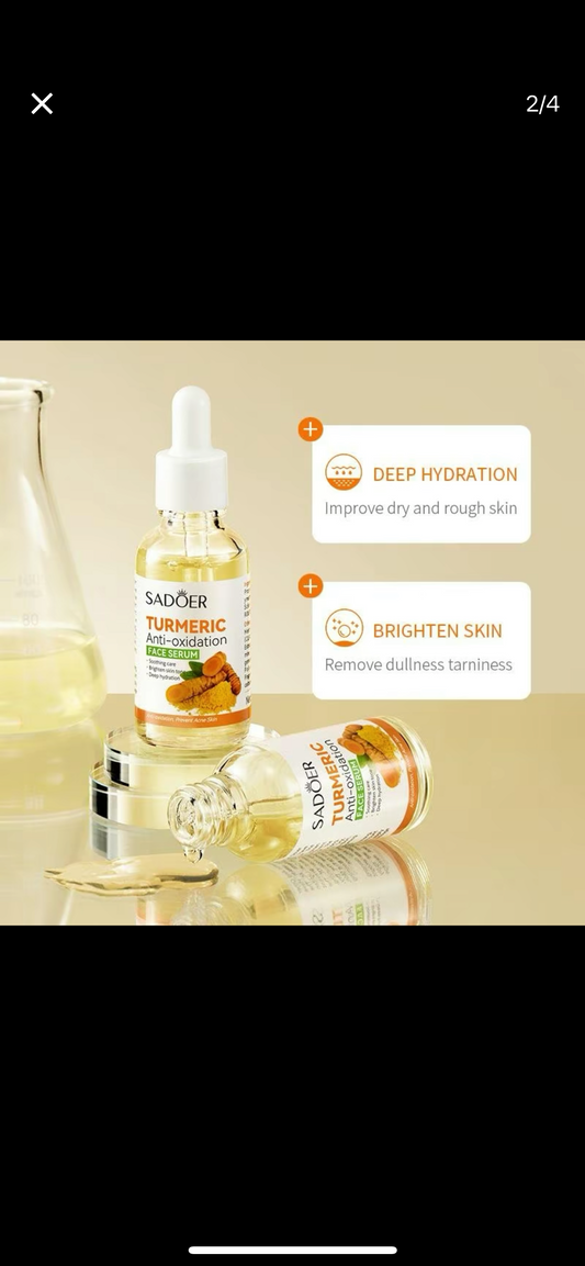 TURMERIC
Anti-oxidation
FACE SERUM
• Deep hydration
• Brighten skin tone
• Lighten acne marks